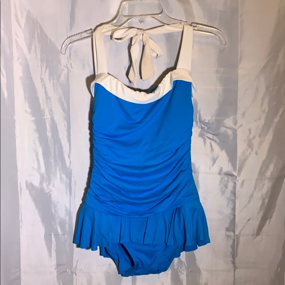 Lauren Ralph Lauren Blue/White/OnePiece Swimsuit